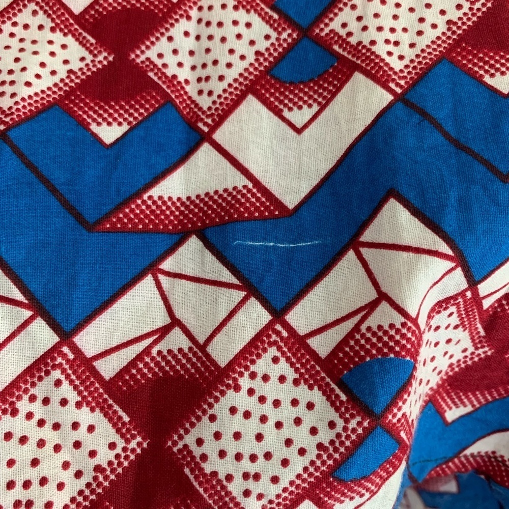 Rainbow Blue, White and Maroon Full Circle Maxi Skirt with Pockets, 100% Cotton - Picture 10 of 10